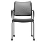 Poltroncina visitatore Sync Meet Dauphin con ruote e braccioli
