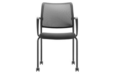 Poltroncina visitatore Sync Meet Dauphin con ruote e braccioli