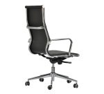 Sedia Star WH FP in rete schienale alto nero struttura cromata