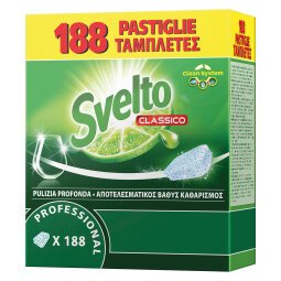 Detergente per lavastoviglie in pastiglie Svelto Professionale 188 unità