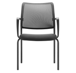 Poltroncina visitatore Sync Meet Dauphin con piedini e braccioli