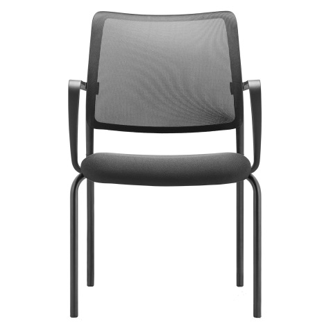 Poltroncina visitatore Sync Meet Dauphin con piedini e braccioli