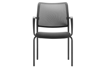 Poltroncina visitatore Sync Meet Dauphin con piedini e braccioli