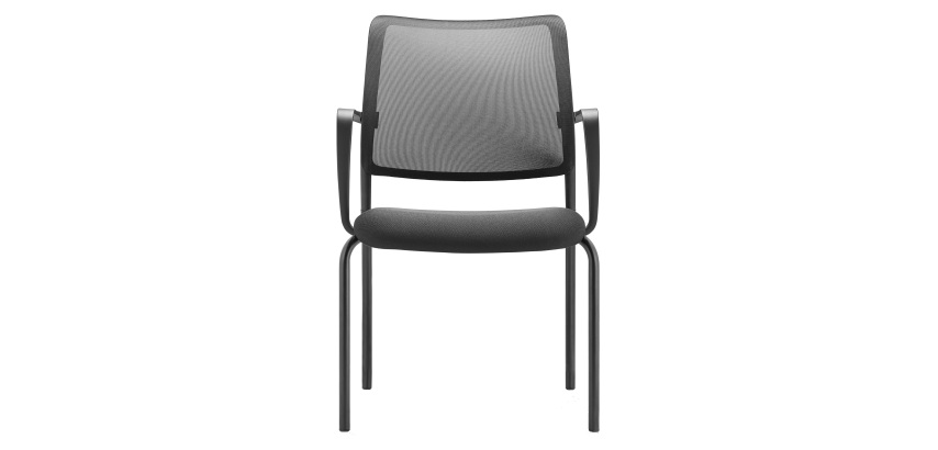 Poltroncina visitatore Sync Meet Dauphin con piedini e braccioli