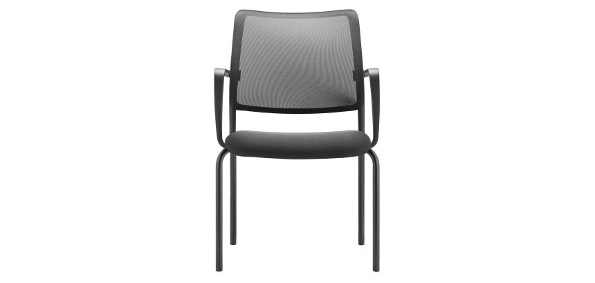 Poltroncina visitatore Sync Meet Dauphin con piedini e braccioli