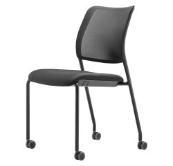 Poltroncina visitatore Sync Meet Dauphin con ruote senza braccioli