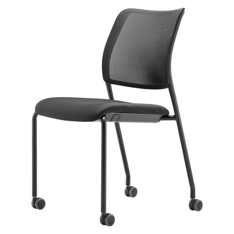 Poltroncina visitatore Sync Meet Dauphin con ruote senza braccioli