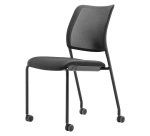 Poltroncina visitatore Sync Meet Dauphin con ruote senza braccioli