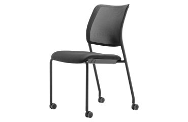 Poltroncina visitatore Sync Meet Dauphin con ruote senza braccioli