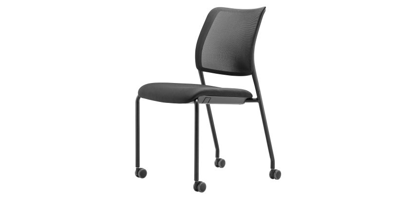 Poltroncina visitatore Sync Meet Dauphin con ruote senza braccioli