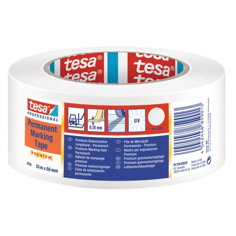 Nastro per segnalazione permanente tesa® Professional 4169 bianco, 50 mm x 33 m