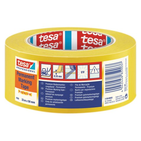 Nastro per segnalazione permanente tesa® Professional 4169 giallo, 50 mm x 33 m