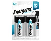 Energizer D Alkaline Batteries Max Plus LR20 1.5V Pack of 2