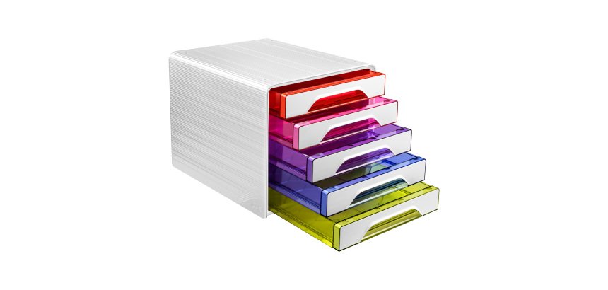 Cassettiera CEP Gloss Bianco 5 cassetti 28,8 x 36 x 27 cm