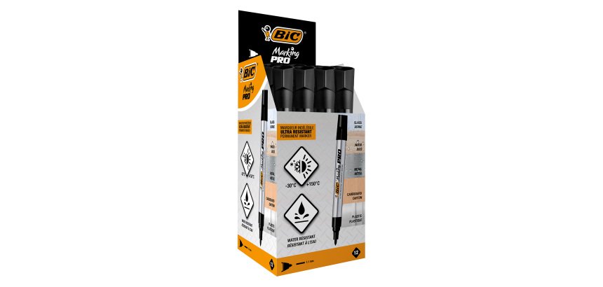 Marcatori permanenti BIC Marking Pro tonda 1.1 mm nero 12 unità