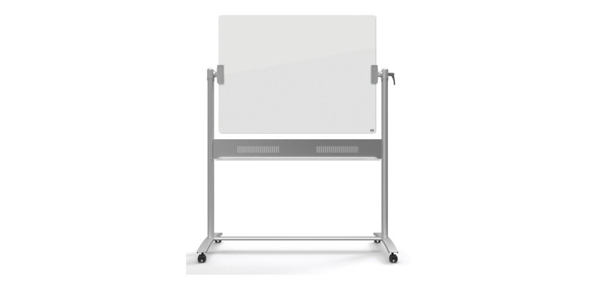 Lavagna bianca mobile Nobo Classic in vetro bianco brillante 120 x 90 cm