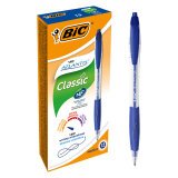 BIC Atlantis Classic Retractable Ballpoint Pen Grip Medium 0.4 mm Black Pack of 12