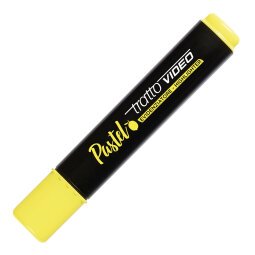 Evidenziatore Tratto video black edition 5.5 mm giallo pastello 12 unità