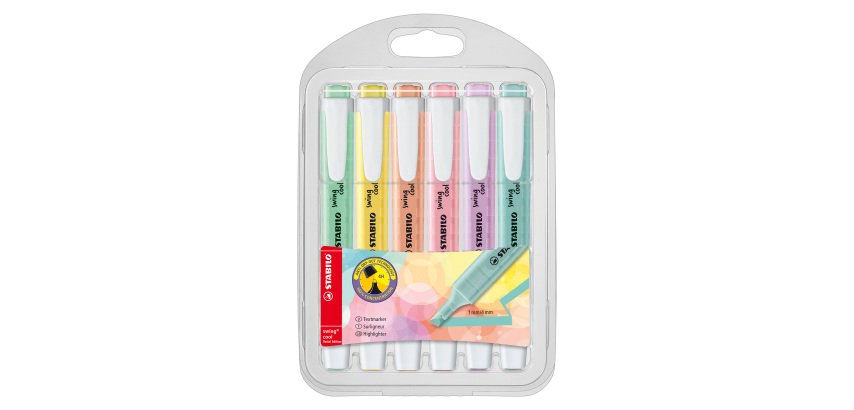 Evidenziatore STABILO Swing Cool a scalpello 1 mm assortiti 6 unità