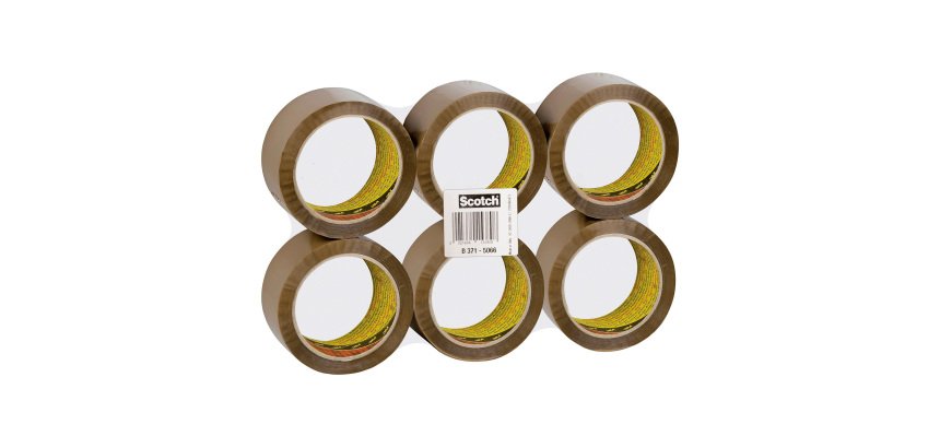 Nastro da imballaggio Scotch® 371, Marrone, 50 mm x 66 m, 6 rotoli