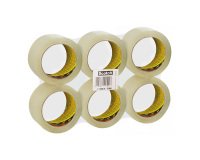 Scotch Low Noise Packaging Tape 309 50mm x 66m Transparent 6 Rolls
