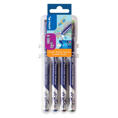 Pilot FriXion Fineliner Pen 0.45 mm Assorted Pack of 4