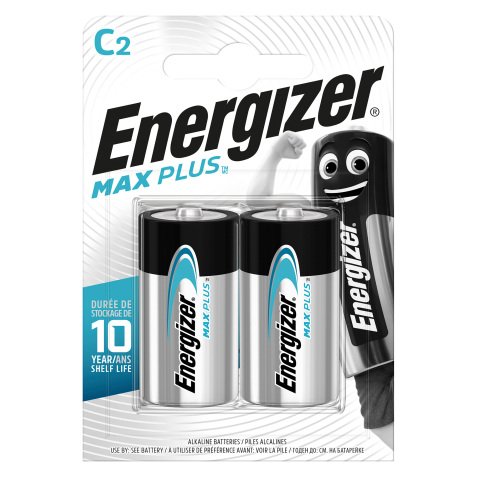 Pile Energizer Max Plus C 2 unità 1/2 Torcia C