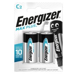 Energizer C Alkaline Batteries Max Plus LR14 1.5V Pack of 2
