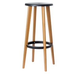 Paperflow Bar Stool Woody Black Pack of 2