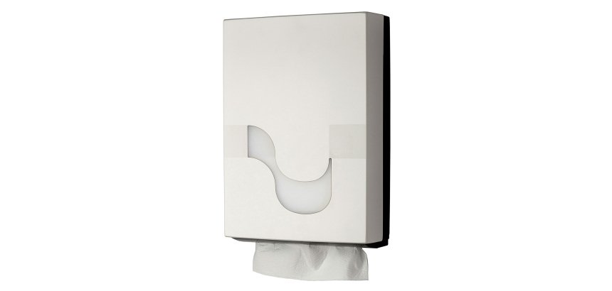 Dispenser per asciugamani piegati a M, W, Z, Celtex Megamini bianco