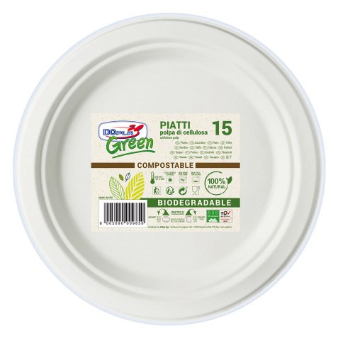 Piatti frutta DOpla Green 15 unità Ø 17.5 cm