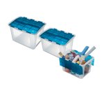 Contenitore multiuso Terry Store-Age Home Box 60 azzuro 41,2 x 59,5 x 38,5 cm