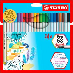 Pennarelli STABILO Pen 68 brush assortiti 24 unità