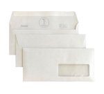 Buste strip Pigna Non standard 100 g/m² bianco con finestra striscia removibile 25 unità