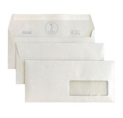 Buste strip Pigna Non standard 100 g/m² bianco con finestra striscia removibile 25 unità