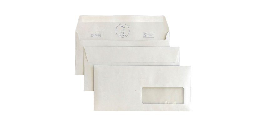 Buste strip Pigna Non standard 100 g/m² bianco con finestra striscia removibile 25 unità