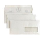 Buste strip Pigna Non standard 100 g/m² bianco con finestra striscia removibile 500 unità