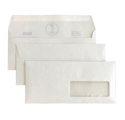 Buste strip Pigna Non standard 100 g/m² bianco con finestra striscia removibile 500 unità