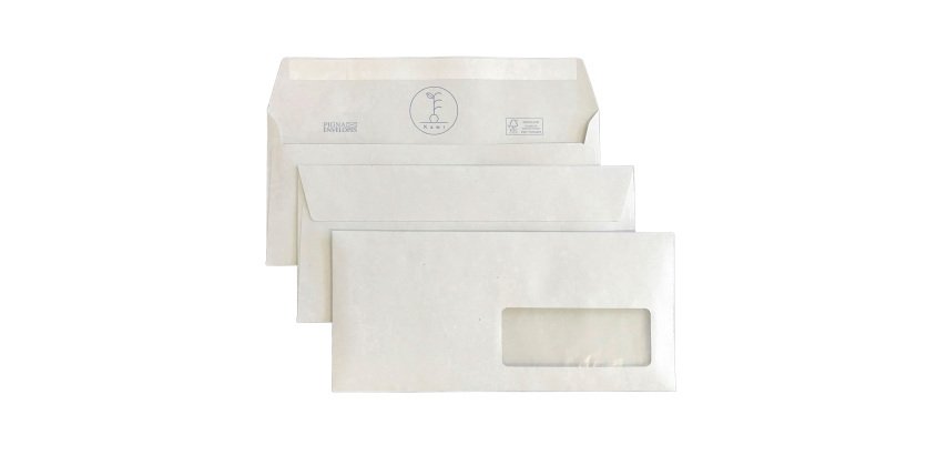 Buste strip Pigna Non standard 100 g/m² bianco con finestra striscia removibile 500 unità