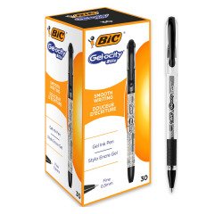 BIC Gelocity Stic Rollerball Pen 0.5 mm Black Pack of 30