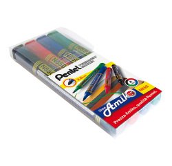Marcatori permanenti Pentel N850 2 mm nero, blu, verde, rosso 4 unità