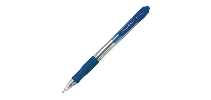 Pilot Ballpoint Pen Super Grip Medium Black Pack 12