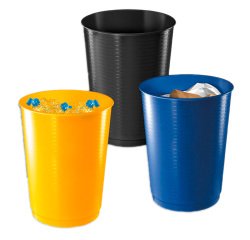 Cestini raccolta differenziata CEP 40 Lt Giallo, blu, nero 3 unità