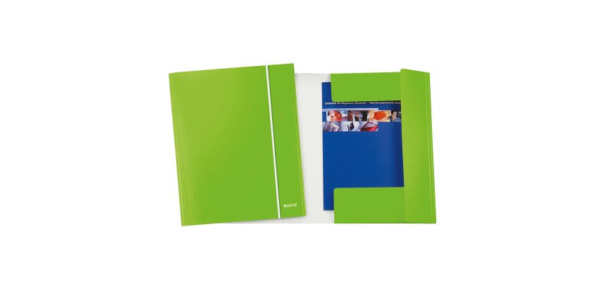 Leitz Folder with 3 flaps WoW A4 Blue Cardboard