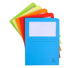 Cartelle con finestra alta capacità Exacompta A4 Assortiti con soffietto 1,5 cm 80 g/m² cartoncino 50 unità