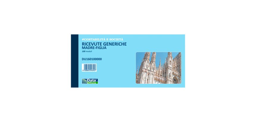 Blocchi ricevute generiche Data Ufficio Bianco rigato non perforato 21,5 x 10 cm carta