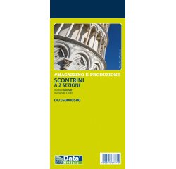 Scontrini a 2 sezioni (5 colori) Data Ufficio senza rigatura non perforato 5,8 x 13 cm carta 50 unità