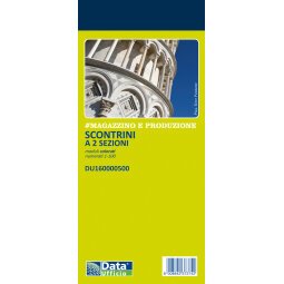 Scontrini a 2 sezioni Data Ufficio 2 Sezioni Bianco senza rigatura non perforato 5,8 x 13 cm carta 50 unità