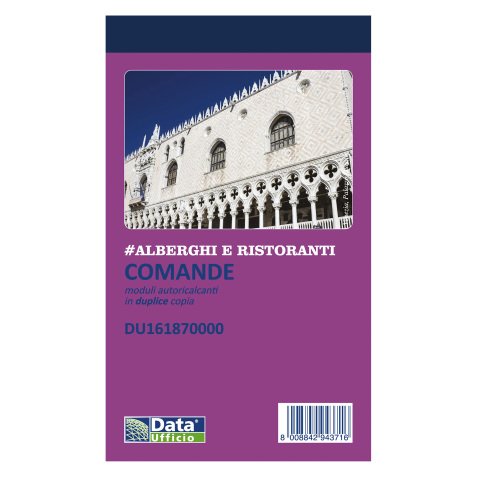 Blocchi comande ristorante Data Ufficio 2 Copie Bianco senza rigatura non perforato 10 x 16,8 cm carta 40 unità