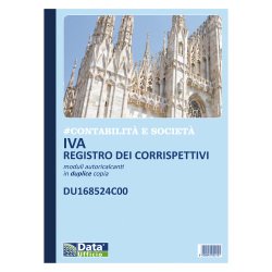 Registri corrispettivi iva Data Ufficio Bianco rigato non perforato 21,5 x 29,7 cm carta